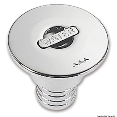 Bouchon droit laiton chromé WATER 38 mm | EAN 8033137110801 Ref 20.667.02