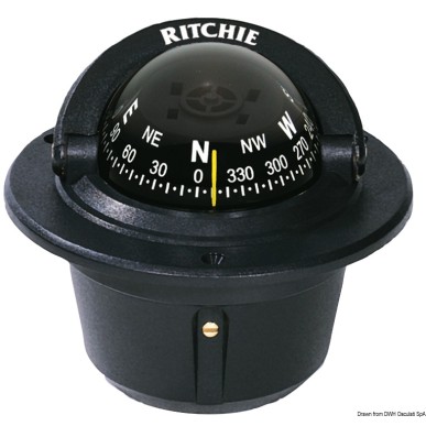 Compas encastrem. RITCHIE Explorer 2"3/4 noir/noir | EAN 10342160980 Ref 25.081.01