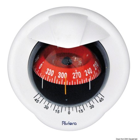 Compas 3"RIVIERA Pegasus rose blanche/boîtier roug | EAN 8033137114557 Ref 25.019.16