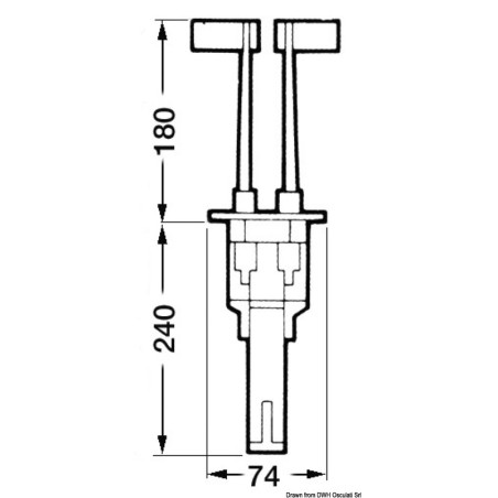 Boîtier de commande bi-levier GEMINI B50 | EAN 8031164344640 Ref 45.350.01-B50