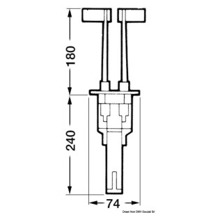 Boîtier de commande bi-levier GEMINI B46 | EAN 8031164344619 Ref 45.350.01-B46