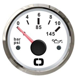 Indicateur pression de l'huile 0/10 bar blan/polie | EAN 8033137040900 Ref 27.322.11