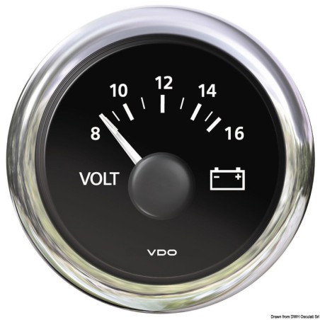 Voltmètre 8/16 V noir | EAN 8033137015786 Ref 27.586.01