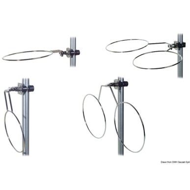 Porte pare-battage simple repliable inox 150 mm | EAN 8033137120015 Ref 33.112.40