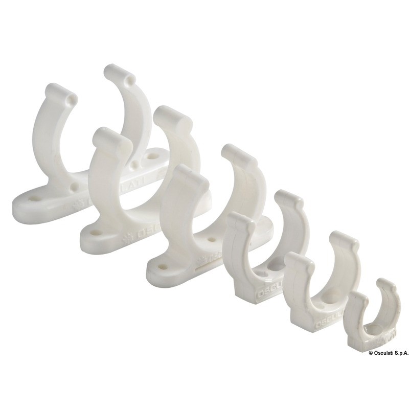 
Clip plastique robuste blanc 20 mm 
