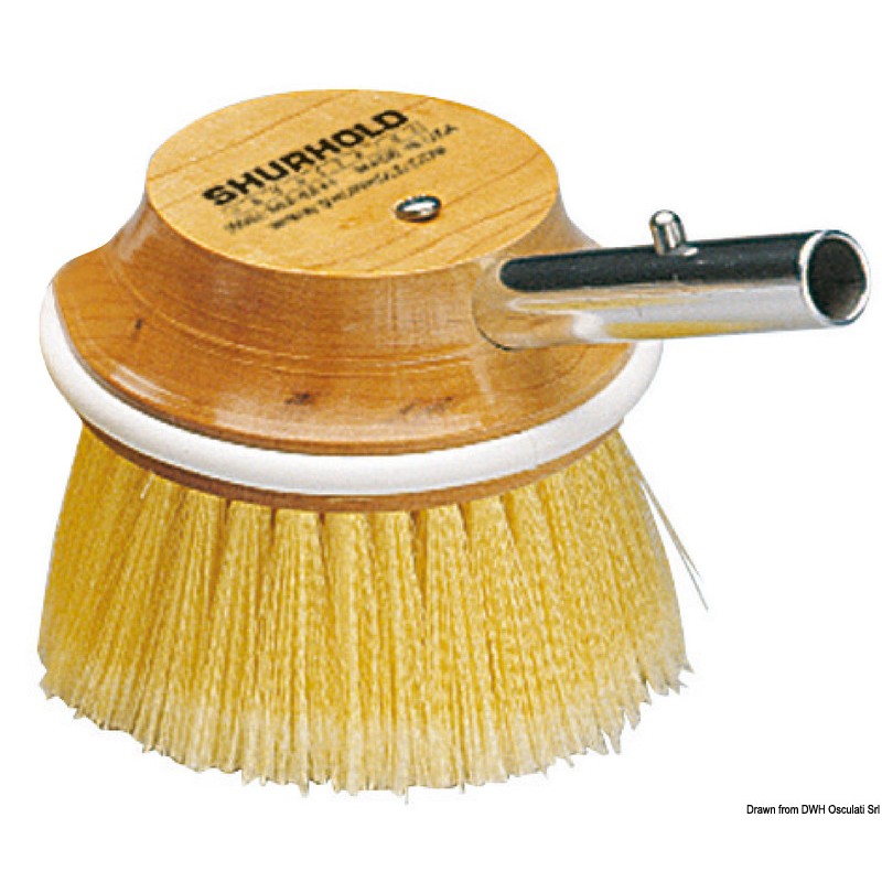 
Brosse ronde 5" polyester jaune 
