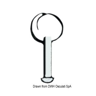Pivot inox sans anneau 4mm x 25mm | EAN 8033137125065 Ref 37.106.18C