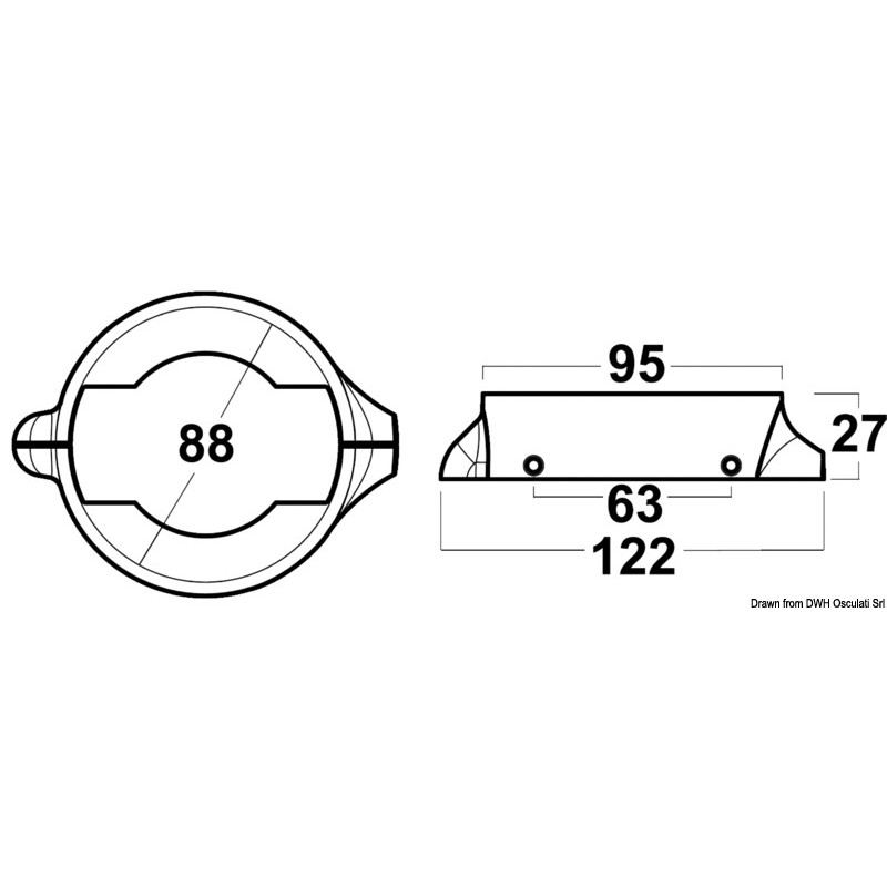 
Collier Volvo Penta 2pcs avec vis aluminium 
