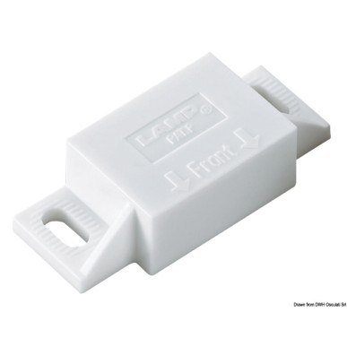 Fermeture magnétique angulaire blanc | EAN 8033137211669 Ref 38.107.47