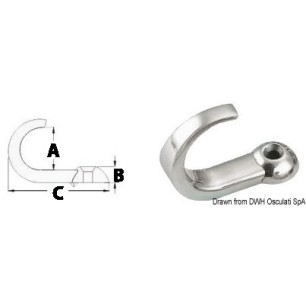 Crochet AISI316 15x5,7x35,8 mm | EAN 8033137128462 Ref 38.301.08
