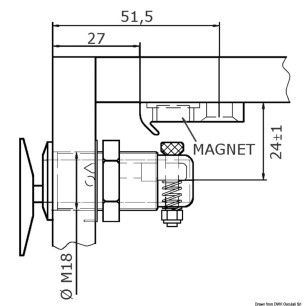Fermeture Flush Lock ovale type A magnétique | EAN 8033137192333 Ref 38.179.45