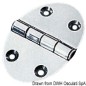 
Charnière ovale 56x78 mm avec goujons 2 mm 

