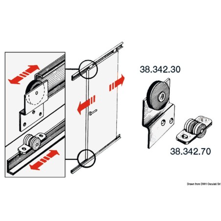 Rail supérieure inox 45x14x2000 mm | EAN 8033137128646 Ref 38.342.20