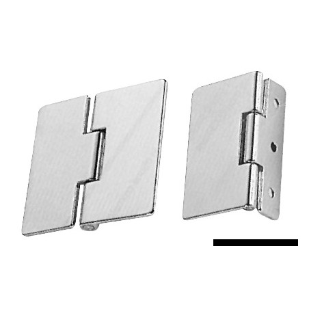Charnière laiton chromé fixation goujons 65x55 mm | EAN 8033137129544 Ref 38.819.01