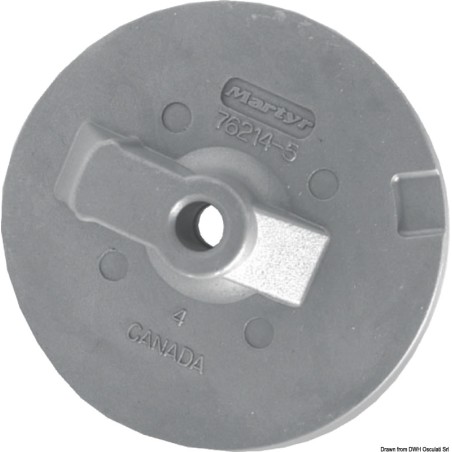 Queue carpe plate aluminium Alpha/Bravo 35/300 HP | EAN 8033137138454 Ref 43.423.11