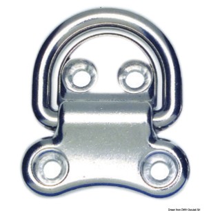 Anneau rabattable 4 trous AISI316 76x76 mm | EAN 8033137006067 Ref 39.866.88