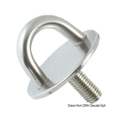 Plaque + vis sans tête inox poli 6 mm | EAN 8033137130885 Ref 39.325.01