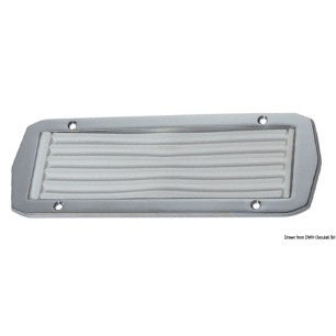 Marchepieds laiton chromé+caoutchouch 230x80 mm | EAN 8033137132933 Ref 40.520.01