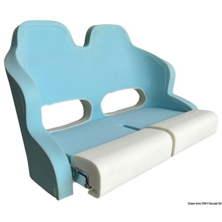 Double siège rembourré + flip up H99 RM52  Ref 48.410.40