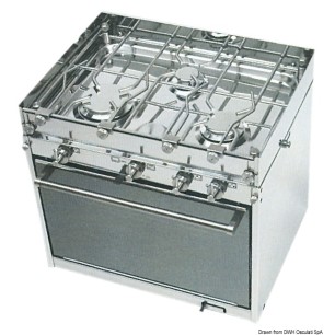 Cuisinière TECHIMPEX Topline 3 feux + Four - Réf. 50.380.00 - EAN 8033137154232