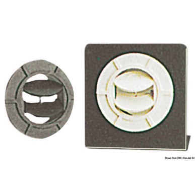 Sortie d'air orientable noire Ø 75 mm | EAN 8033137154027 Ref 50.263.08