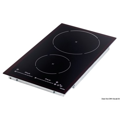 Plan cuisson vitrocéramique induction 2 feux | EAN 8033137216688 Ref 50.707.91