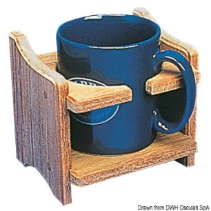 Porte-tasse ou canette teck 125x115x100 mm | EAN 8719497023479 Ref 71.371.10