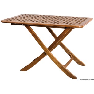Table teck pliante 110x70 cm | EAN 8033137173325 Ref 71.305.60