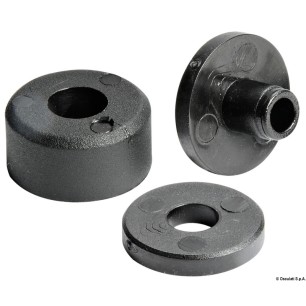 Entretoise bloquer de vitre noir Emballage 100 pièces| EAN 8033137126093 Ref 37.350.02