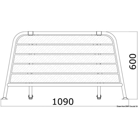 Passerelle arrière 1090 mm | EAN 8033137150463 Ref 48.443.03