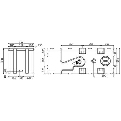 Réservoir eaux usées + broyer 12 V 115 l | EAN 8033137028991 Ref 50.143.62