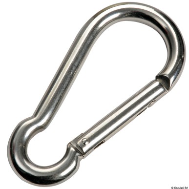 Mousqueton acier inoxydable AISI 316| EAN 8033137081255 Ref 09.190.12