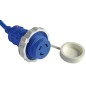 
Câble fiche+capuchon pré-monté bleu 15 m 24 A 3x4 

