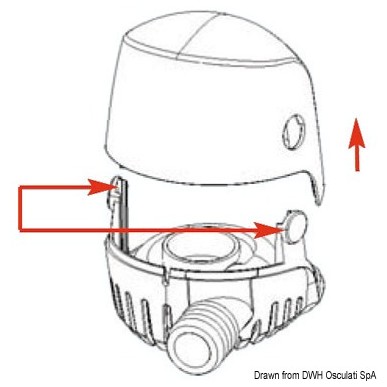 Pompe de cale Whale Orca 950 GPH 12 V | EAN 8033137044670 Ref 16.551.12