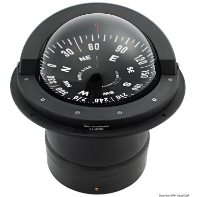 Compas encastrer RIVIERA 6" voiliers B6/W3 | EAN 8033137114069 Ref 25.002.00