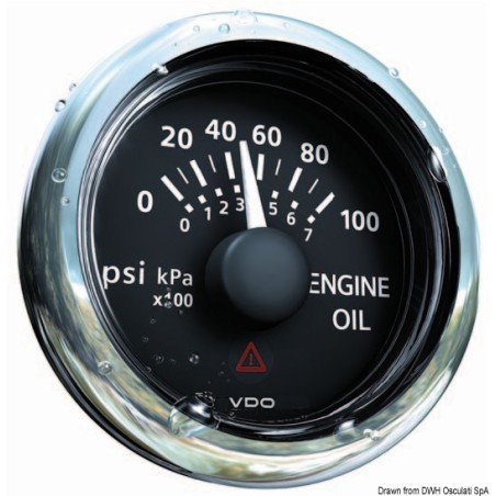 Indicateur pression huile noir 5 bar/80 psi | EAN 8033137015830 Ref 27.591.01