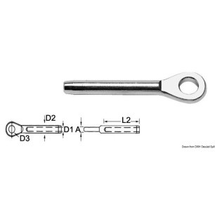 
Terminal  œil AISI 316 Ø 2,5 mm 
