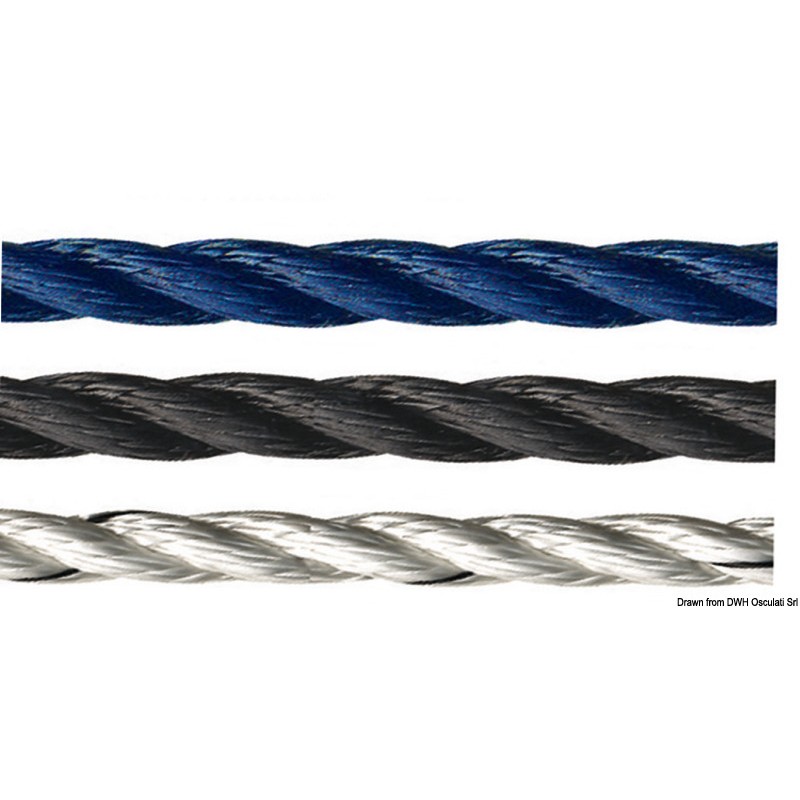 
Bout amarrage Marlow en polyester bleu 14 mm      

