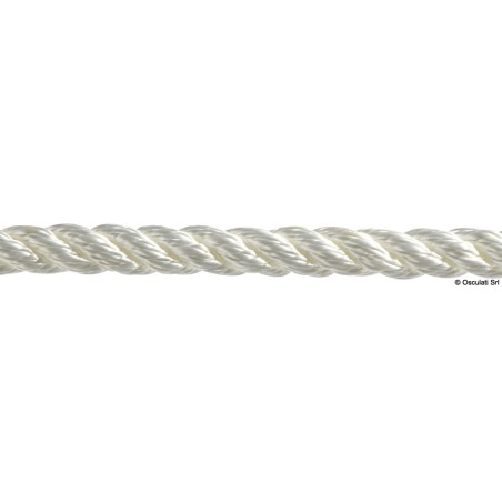 
Bout 3 torons polypropylène tordu blanc 10 mm 
