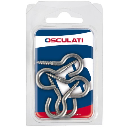 
Crochet inox courbés  vis 44 x 4 mm Blister 5 pièces
