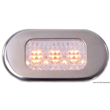 
Lumière courtoisie polycarbonate avec 3 LED jaune 
