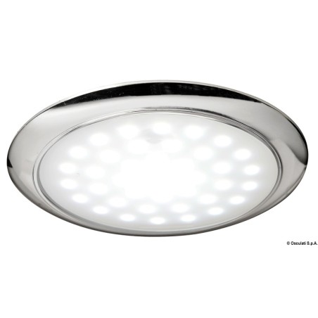 
Eclairage LED ultraplate bague chromée 12/24 V 3 W 
