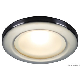 
Plafonnier LED  encastrer Vega II poli miroir blanc 
