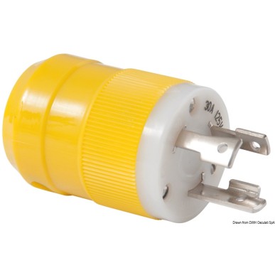 
Fiche inox mâle Marinco 30 A 

