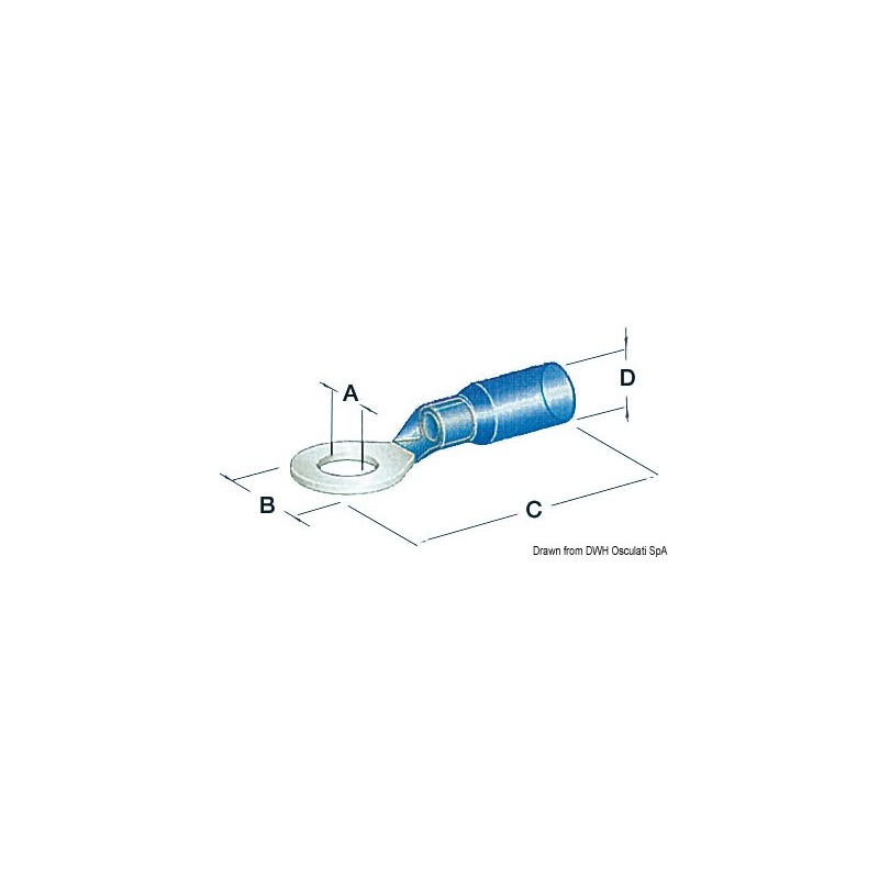
Cosse  œil pre-isoleée 5,3 mm bleu 

