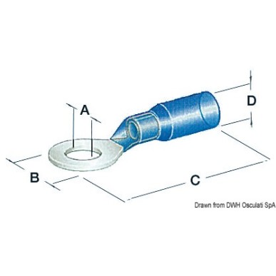 
Cosse  œil pre-isoleée 5,3 mm bleu 
