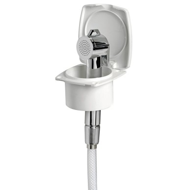 
Coffret douche blanc New Edge tuyau PVC 4 m 
