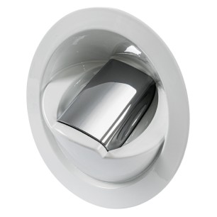 
Douche eau froide Saturn base verticale blanche 
