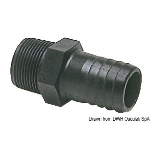 
Embout mâle polycarbonate noir 3/4" 
