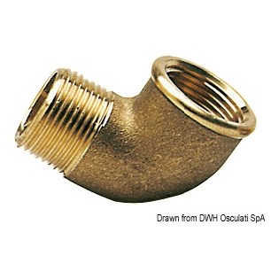 
Raccord coudé 90° laiton mâle/femelle 1"1/4 
